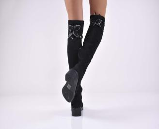 Дамски чизми черни EOBUVKIBG 3