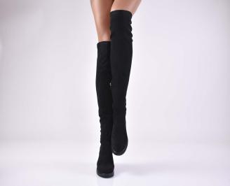 Дамски чизми черни EOBUVKIBG