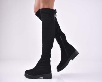 Дамски чизми черни EOBUVKIBG