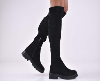 Дамски чизми черни EOBUVKIBG