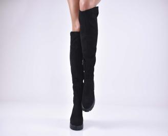 Дамски чизми черни EOBUVKIBG