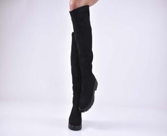 Дамски чизми черни EOBUVKIBG