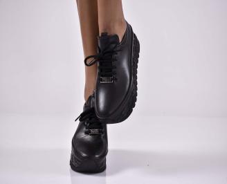 Дамски обувки естествена кожа  черни EOBUVKIBG