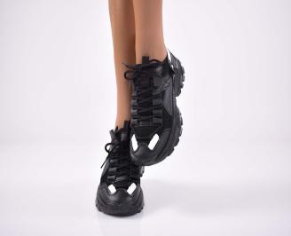 Дамски сникърси черни EOBUVKIBG