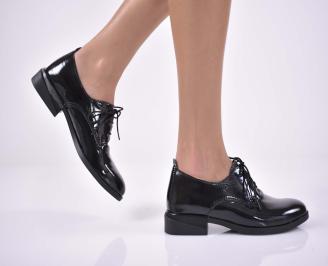 Дамски лоуфъри  естествена кожа черни EOBUVKIBG