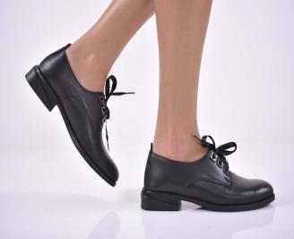 Дамски лоуфъри  естествена кожа черни EOBUVKIBG