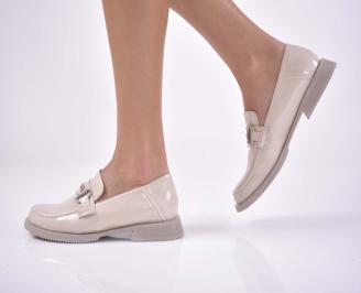 Дамски лоуфъри  естествен лак бежови EOBUVKIBG