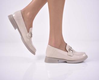 Дамски лоуфъри  естествен лак бежови EOBUVKIBG