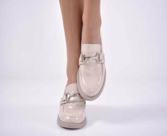 Дамски лоуфъри  естествен лак бежови EOBUVKIBG