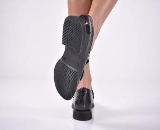 Дамски лоуфъри естествен лак черни EOBUVKIBG 3