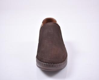 Мъжки мокасини кафяви EOBUVKIBG