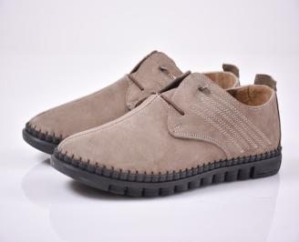 Мъжки  обувки естествен набук  бежови EOBUVKIBG