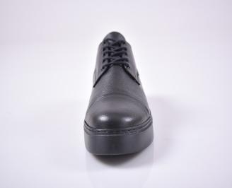 Мъжки обувки естествена кожа черни EOBUVKIBG