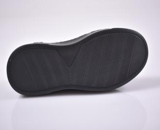 Мъжки обувки естествена кожа черни EOBUVKIBG