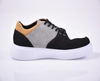 Мъжки обувки естествена кожа черни EOBUVKIBG 3