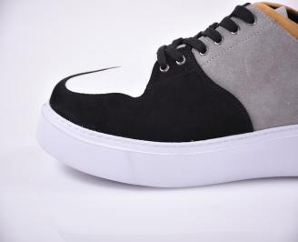 Мъжки обувки естествена кожа черни EOBUVKIBG