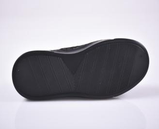 Мъжки обувки естествена кожа черни EOBUVKIBG