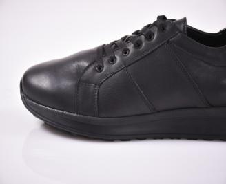 Мъжки обувки естествена кожа черни EOBUVKIBG