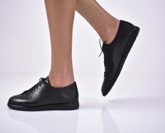 Дамски обувки естествена кожа черни EOBUVKIBG