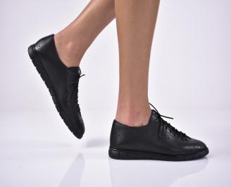 Дамски обувки естествена кожа черни EOBUVKIBG