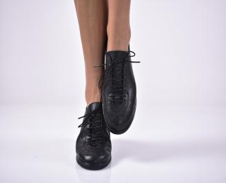 Дамски обувки естествена кожа черни EOBUVKIBG