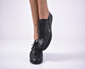 Дамски обувки естествена кожа черни EOBUVKIBG