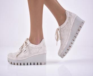 Дамски обувки  естествена кожа бежови EOBUVKIBG