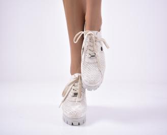 Дамски обувки  естествена кожа бежови EOBUVKIBG