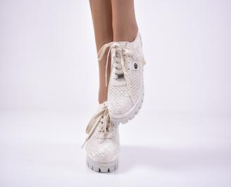 Дамски обувки  естествена кожа бежови EOBUVKIBG