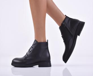 Дамски боти естествена кожа черни EOBUVKIBG
