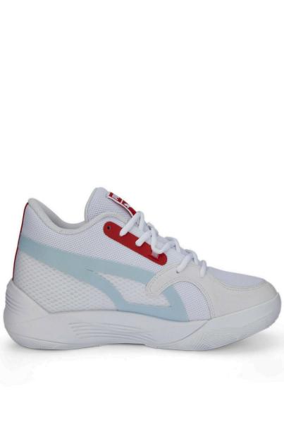 PUMA TRC Blaze Court Basketball Shoes White/Light Aqua