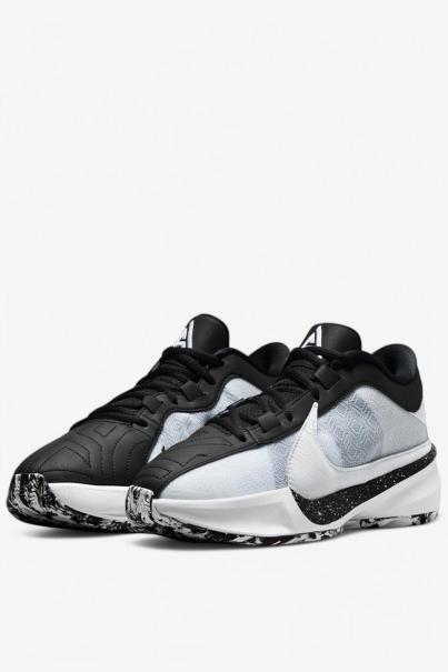 NIKE Zoom Freak 5 Basketball Shoes White/Black 3