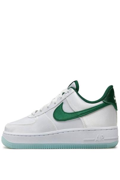 NIKE Air Force 1 '07 Low Satin Shoes White/Green