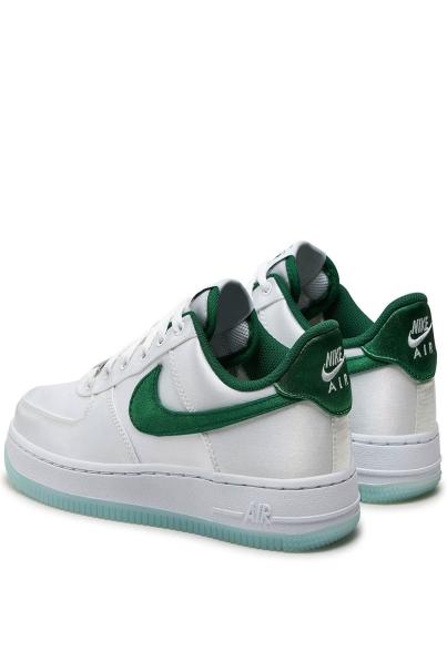 NIKE Air Force 1 '07 Low Satin Shoes White/Green