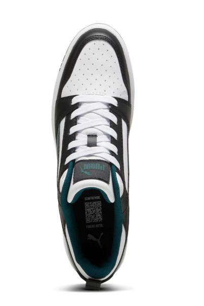 PUMA Rebound V6 Lo Shoes White/Black/Green