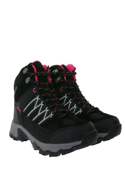 BLACK CREVICE Trekking High-Cut Waterproof Shoes Black/Pink