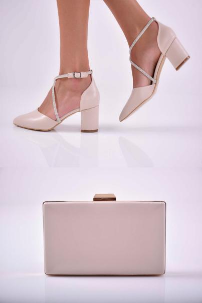 Комплект чанта и сандал бежови EOBUVKIBG