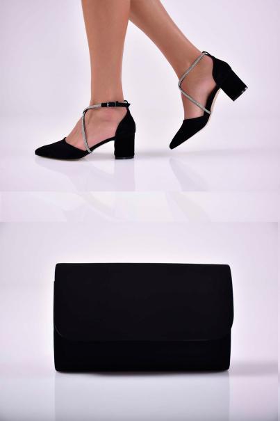 Комплект чанта и сандал черни EOBUVKIBG