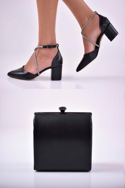 Комплект чанта и сандал черни EOBUVKIBG