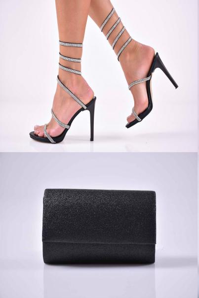 Комплект чанта и сандал черни EOBUVKIBG