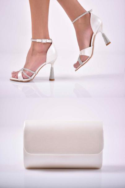 Комплект чанта и сандал бели EOBUVKIBG
