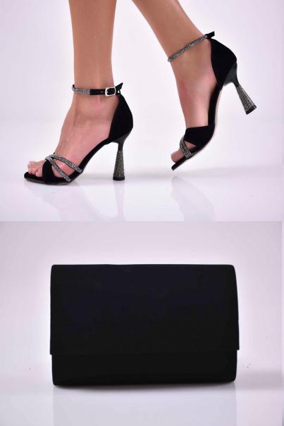 Комплект чанта и сандал черни EOBUVKIBG