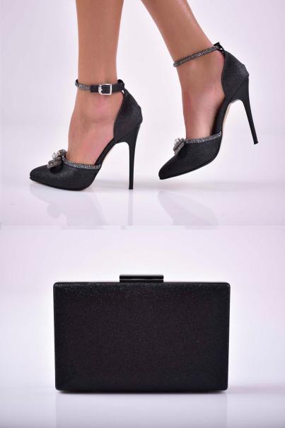 Комплект чанта и сандал черни EOBUVKIBG