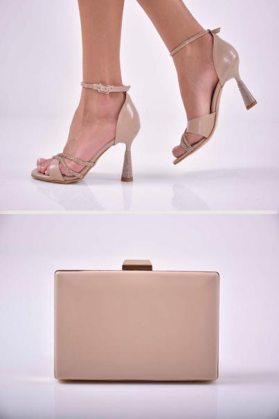 Комплект чанта и сандал бежови EOBUVKIBG