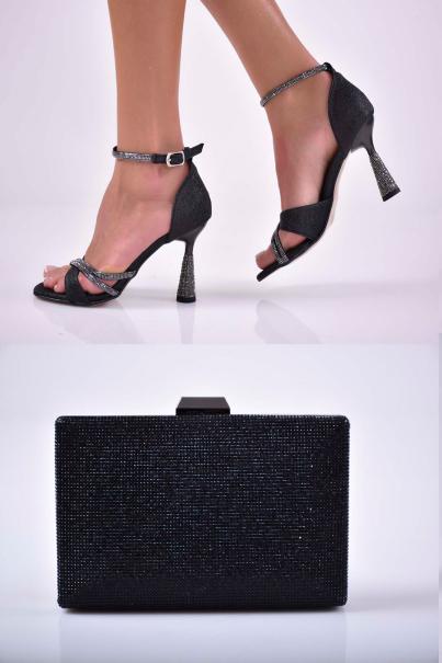Комплект чанта и сандал черни EOBUVKIBG