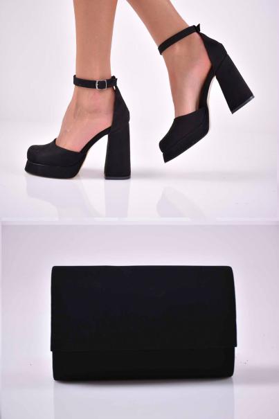 Комплект чанта и сандал черни EOBUVKIBG