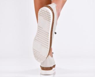 Дамски равни обувки естествена кожа бежови EOBUVKIBG 3