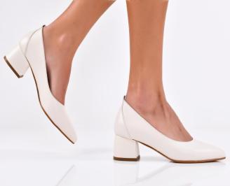 Дамски елегантни обувки естествена кожа бежови EOBUVKIBG