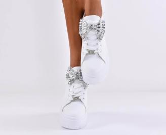 Дамски сникърси бели EOBUVKIBG