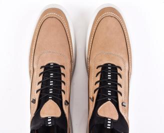 Мъжки обувки естествена кожа бежови EOBUVKIBG